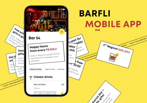 UX/UI Design Package Example: Barfli: Mobile App
