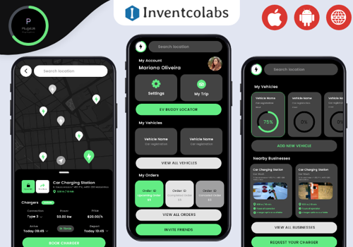 UX/UI Design Package Example: Plug4Us EV Charger Locating Application