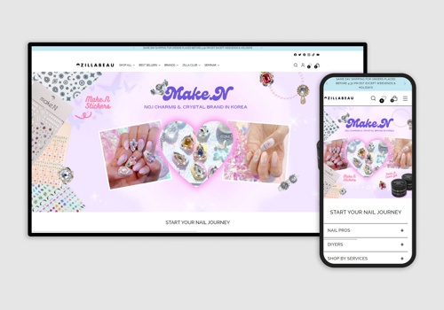 Web Design Package Example: ZILLABEAU's Website design & development