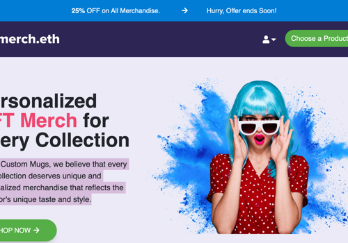 E-Commerce Development Package Example: Top Merch NFT Blockchain E-commerce