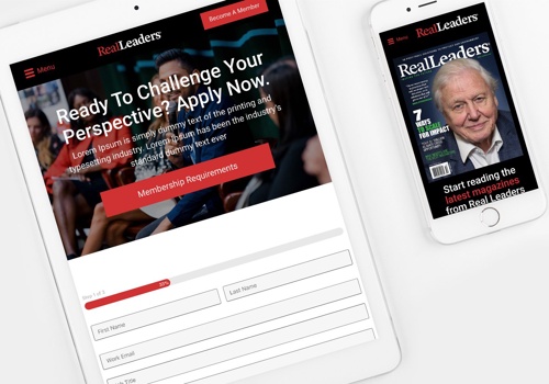Web Design Package Example: Real Leaders