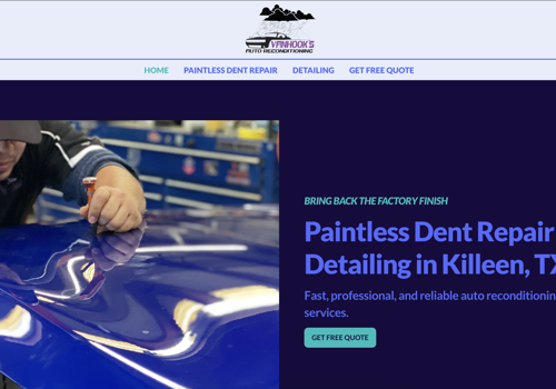 Web Design Package Example: Enhanced Web Design & Tech for Auto Reconditioning
