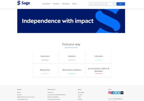 Mobile App Development Package Example: Sage Publications - Digital Transformation