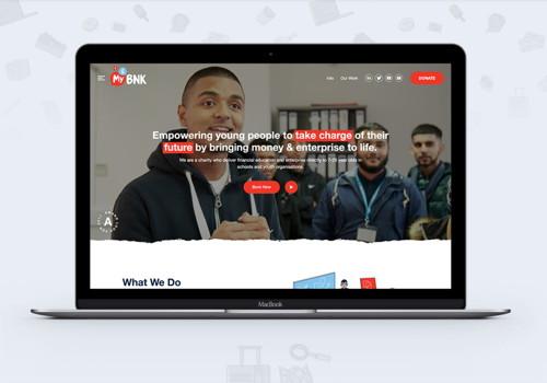 Branding Package Example: MyBnk Brand and Website