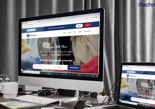 Web Development Package Example: HobyClean - Online Laundry Marketplace