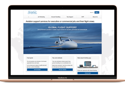 Mobile App Development Package Example: EVOJet