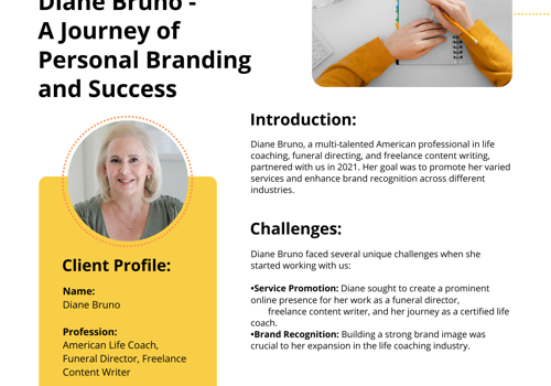 Branding Package Example: Diane Bruno - A Journey of Personal Branding