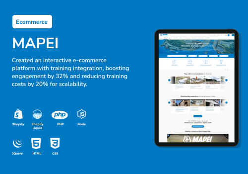 E-Commerce Development Package Example: MAPEI