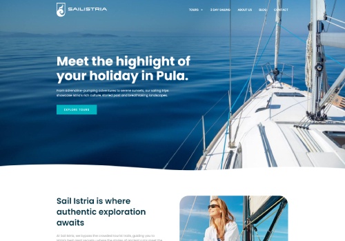 Web Design Package Example: Sail Istria