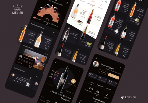 UX/UI Design Package Example: Melier: Discover the wines you've been missing