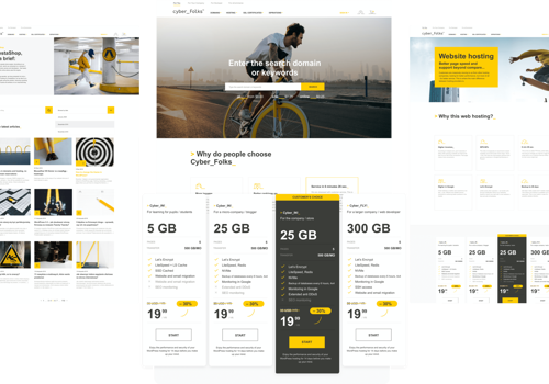 UX/UI Design Package Example: cyber_Folks – human approach to technical products