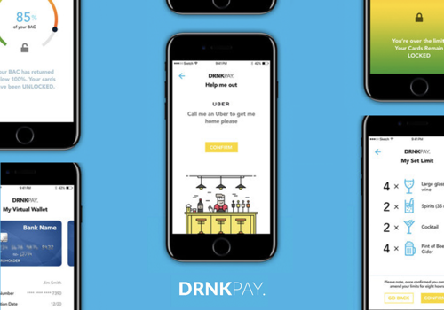 Mobile App Development Package Example: DRNKpay - iOS & Android apps
