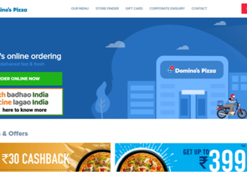 Web Design Package Example: DOMINO’S PIZZA COMPANY WEBSITE DESIGN