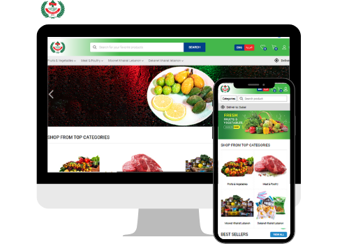 E-Commerce Development Package Example: online Supermarket web and app
