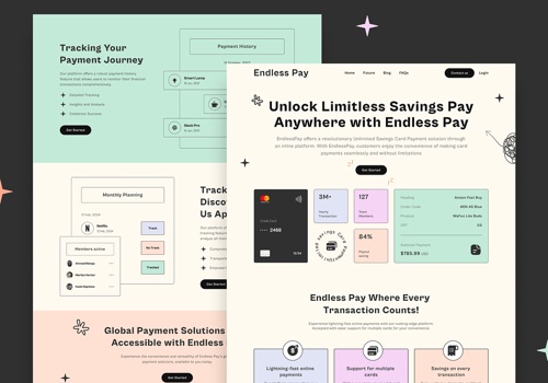 UX/UI Design Package Example: Fintech Design : Limitless Card Payment Experience