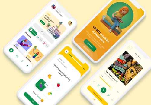 Mobile App Development Package Example: Language learning application