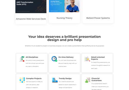 Web Design Package Example: Website Designing for a Designing Agency