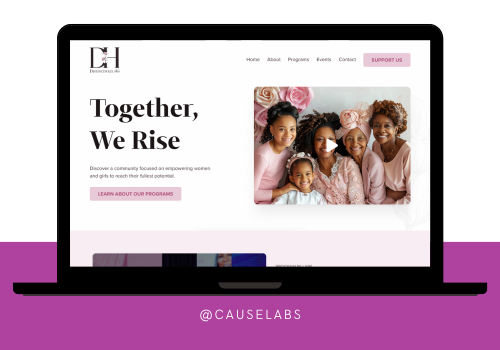 Web Design Package Example: New Program Web Design
