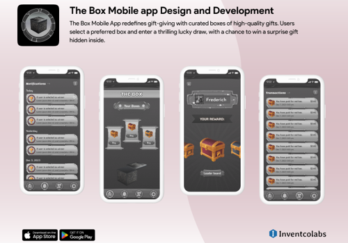 Custom Software Development Package Example: The Box Mobile app Design and Development