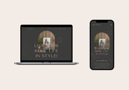 Web Design Package Example: Kool Kathy Website