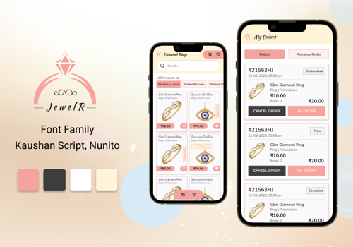 Mobile App Development Package Example: Jewelery Mobile App Design