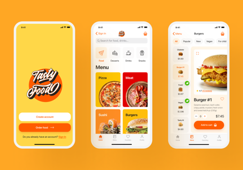 E-Commerce Development Package Example: Food delivery app