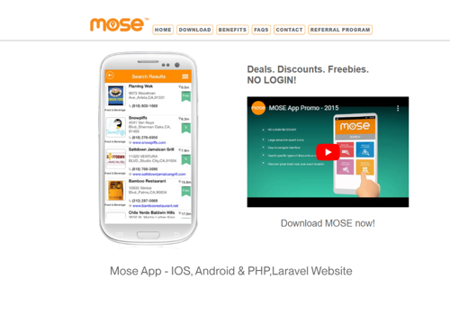 Web Design Package Example: SAAS based website & app for local restaurant