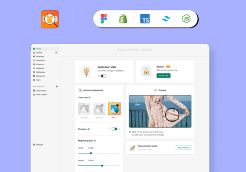 E-Commerce Development Package Example: Mgroup Image Zoom Shopify Application