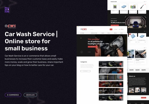 UX/UI Design Package Example: Car Wash Service | Online store for small business