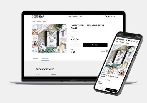 Web Design Package Example: Online Store for Art Supplies on Laravel (USA)
