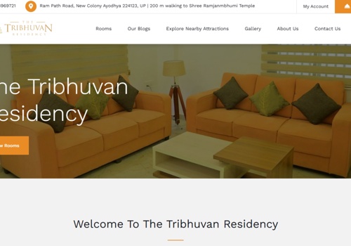 Web Design Package Example: The Tribhuvan Residency: WordPress Hotel Website