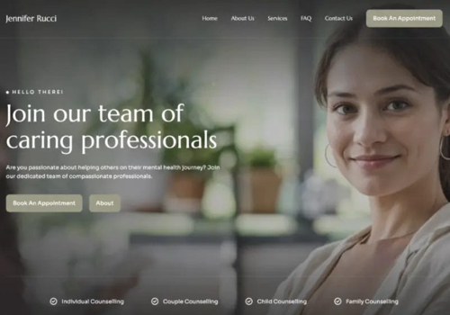 Web Development Package Example: Website – Jennifer Rucci