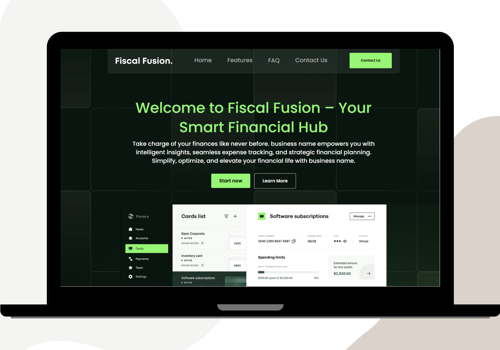 Web Design Package Example: Webflow - Fiscal Fusion