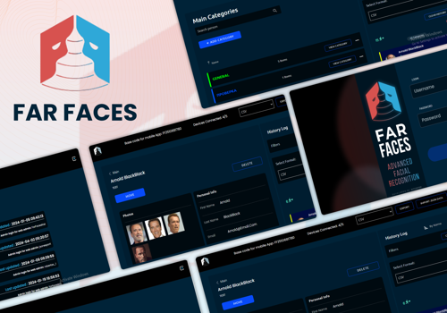 UX/UI Design Package Example: FarFaces – Advanced Facial Recognition Platform