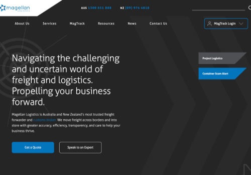 Search Engine Optimization Package Example: Magellan Logistics