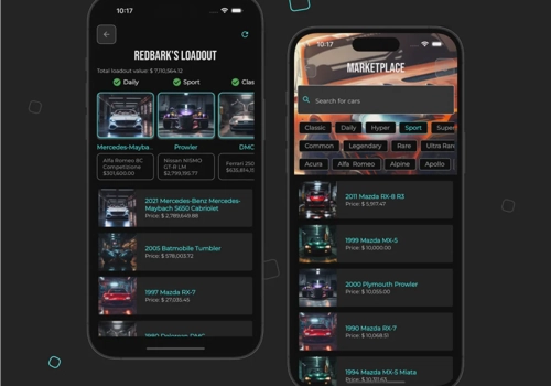 Mobile App Development Package Example: Dream Garage