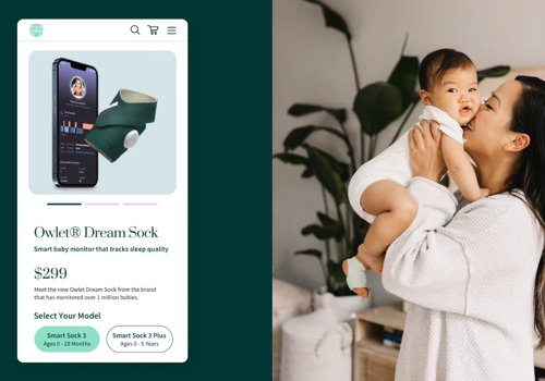 Digital Strategy Package Example: Owlet Care Website