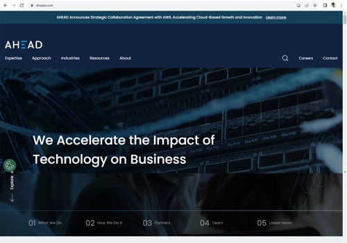 Web Design Package Example: Ahead - Website Design & Development