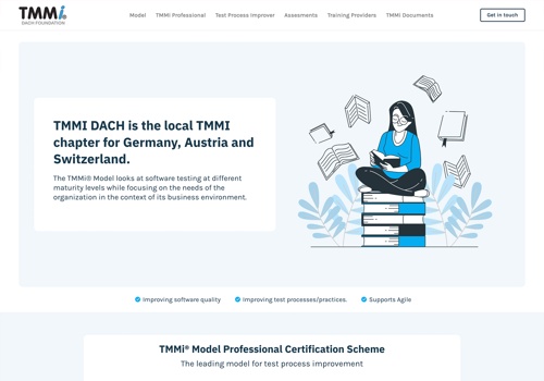 Web Development Package Example: TMMi Dach Website & Custom Illustrations