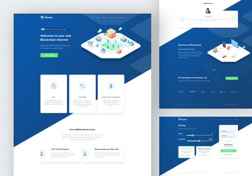 Web Design Package Example: Skyena - Blockchaine