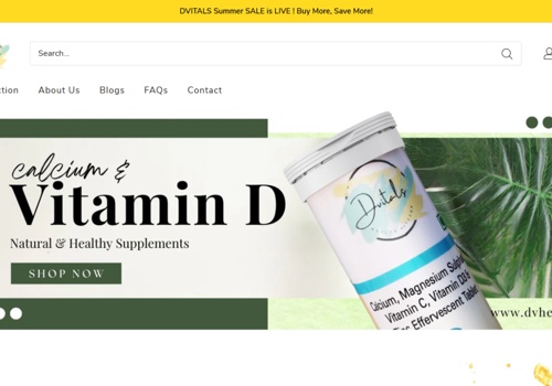 Web Design Package Example: Engaging Shopify Health Supplement Website