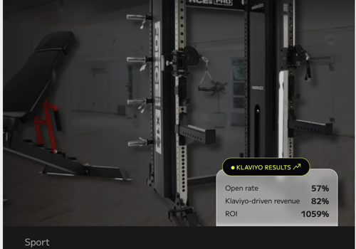 Email Marketing Package Example: Klaviyo Results for Client in Gym/Sport/Fitness Ni