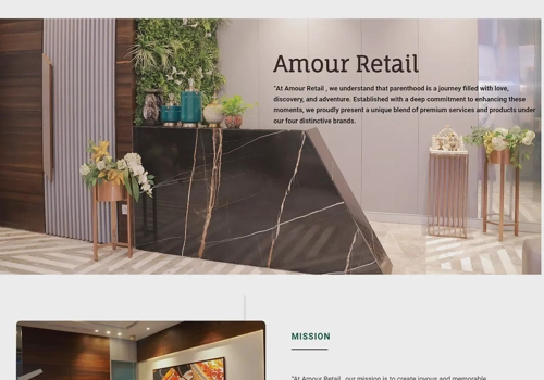 Search Engine Optimization Package Example: Office website - Amour Retail