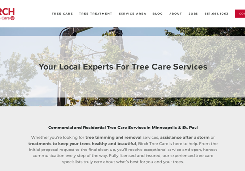 Search Engine Optimization Package Example: Long-term Growth for Tree Care Company