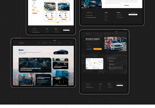 Web Development Package Example: Export Auto - Corporate website