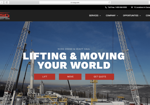 Web Design Package Example: NCSG