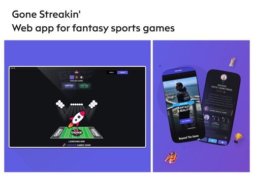 Custom Software Development Package Example: Gone Streakin' - Fantasy sports web app