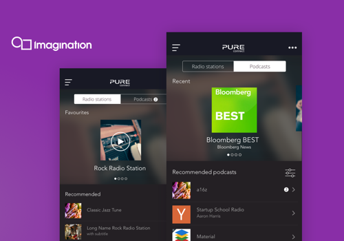 Mobile App Development Package Example: Pure - Radio, podcast & music streaming services
