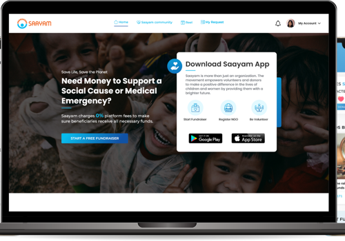 Mobile App Development Package Example: Saayam - Save life, save the planet.