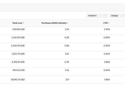 Social Media Marketing Package Example: Scaling and getting ROAS x3 for Fitness E-commerce